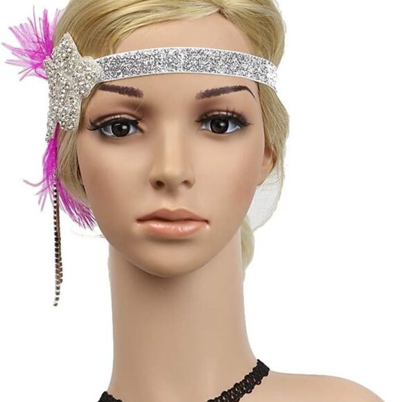 1920s Headpiece Great Gatsby Accessories Flapper Headband Wedding Headpieces for - Picture 3 of 4